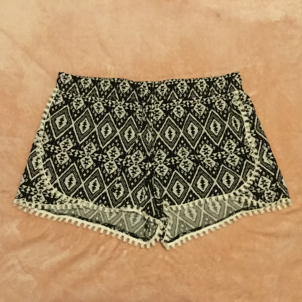 No Boundaries Black and White Shorts